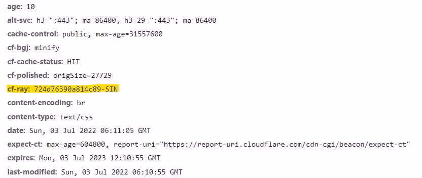 Why I Quit Cloudflare CDN: The Routing Issue Explained 3 HTTP header of a file from Cloudflare CDN